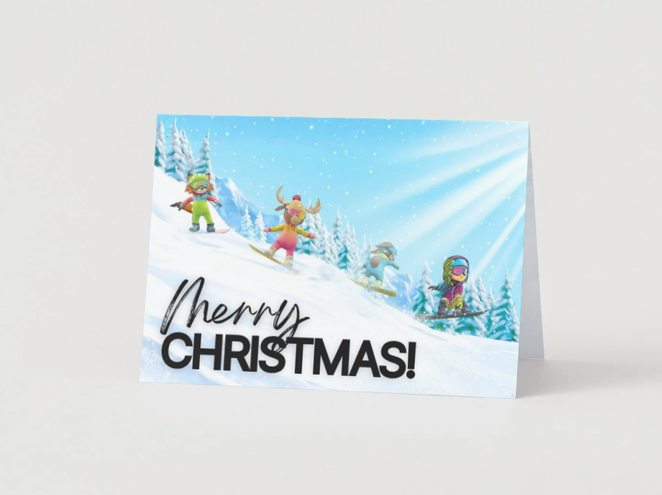 Freshies & Friendship - Rok'n Crew Snowboards Christmas Card