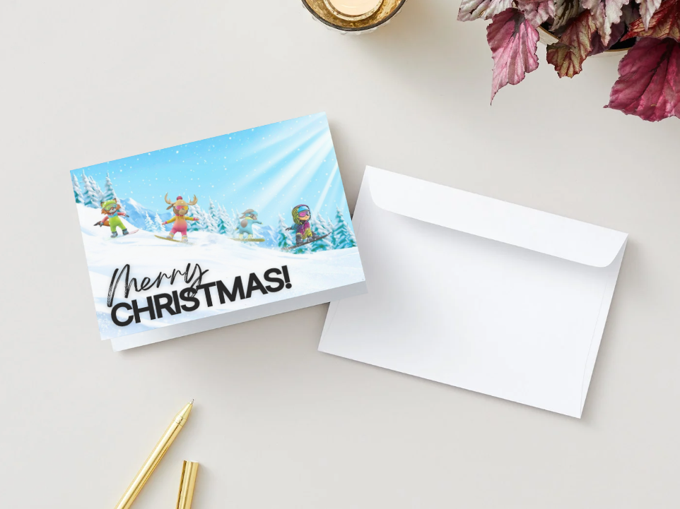 Freshies & Friendship - Rok'n Crew Snowboards Christmas Card